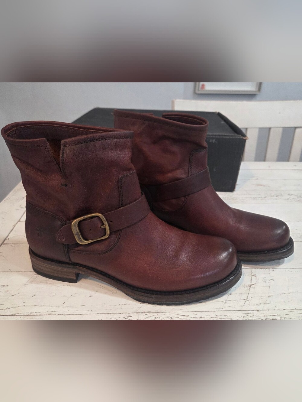 New - Frye Veronica Leather Bootie in Tonara Redwood, 8.5 - Picture 4 of 16